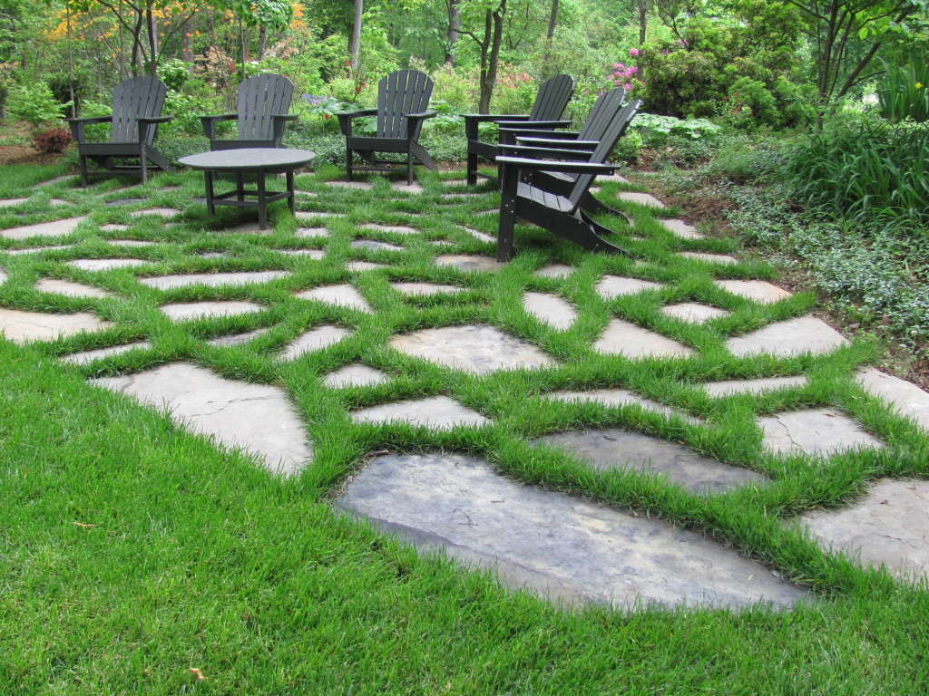 Informal seating stone garden